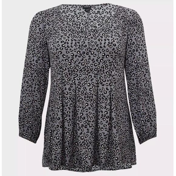 Torrid Fit And Flare Crinkle Gauze Top Size 1 - Picture 4 of 13